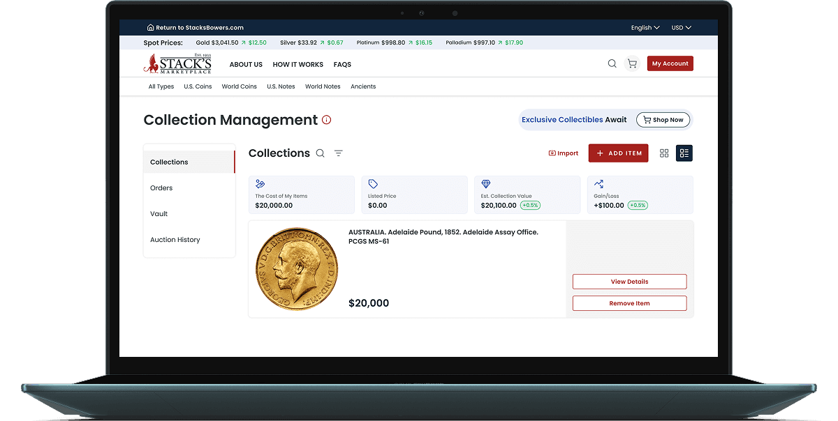 We ship you item and add it to your collection